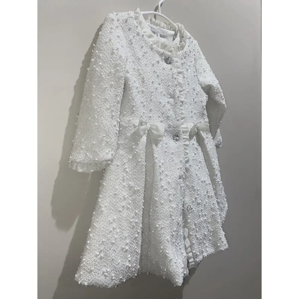 NANNETTE KIDS Girl 2T Coat Set Special Occasion Tulle Dress Fall Winter Holiday